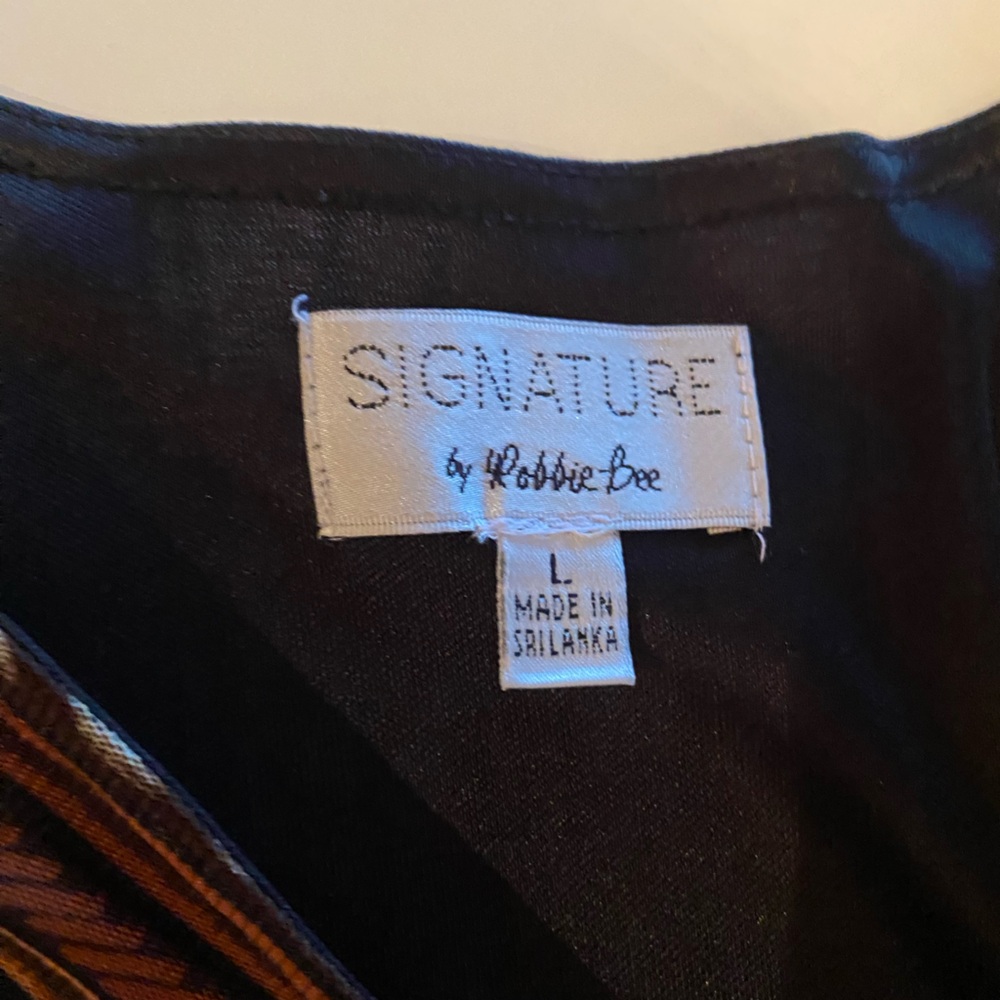 Robbie Bee Multicolor Patterned Midi Dress - Picture 4 of 4